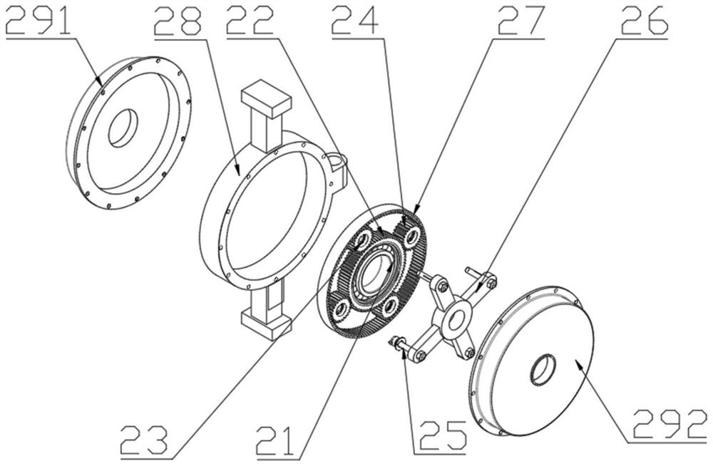 Revolution and rotation planetary structure test device and method for planetary reducer