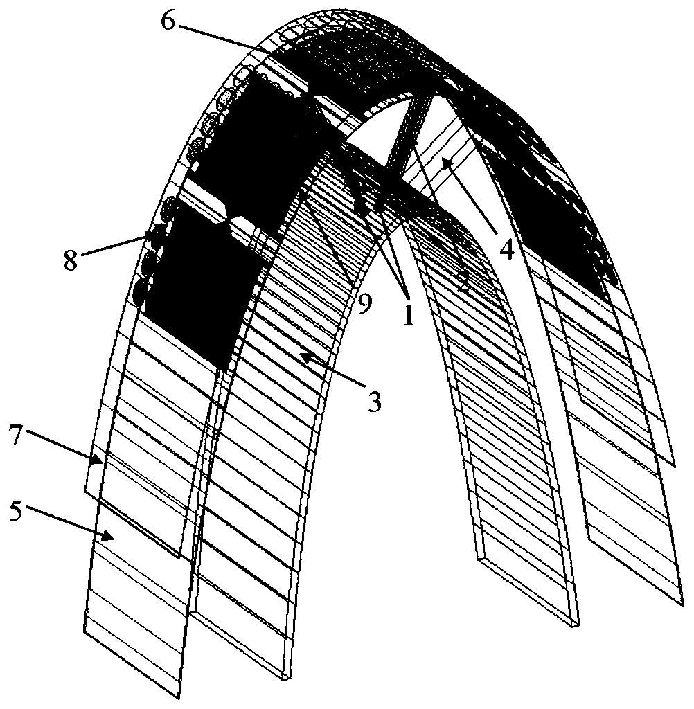 Wing-borne low-scattering ultra-wideband conformal phased array based on strong coupling effect