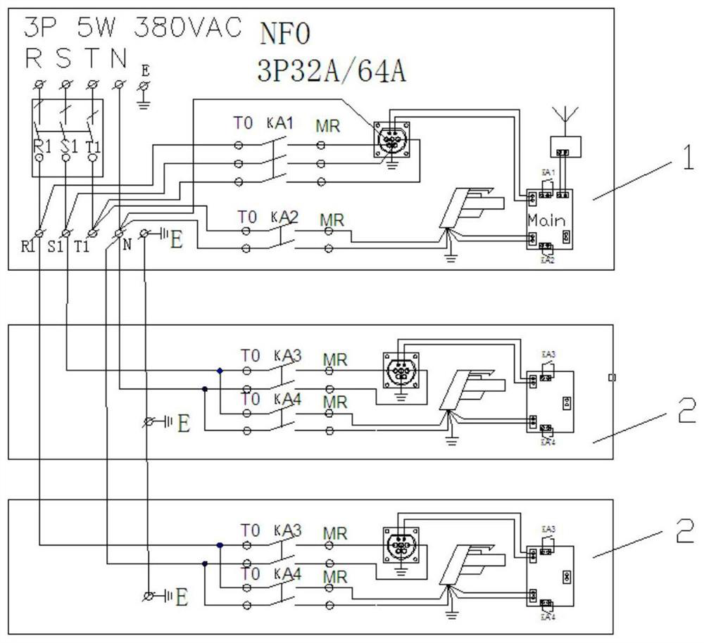 Multi-parking-space alternating current charging centralized control system