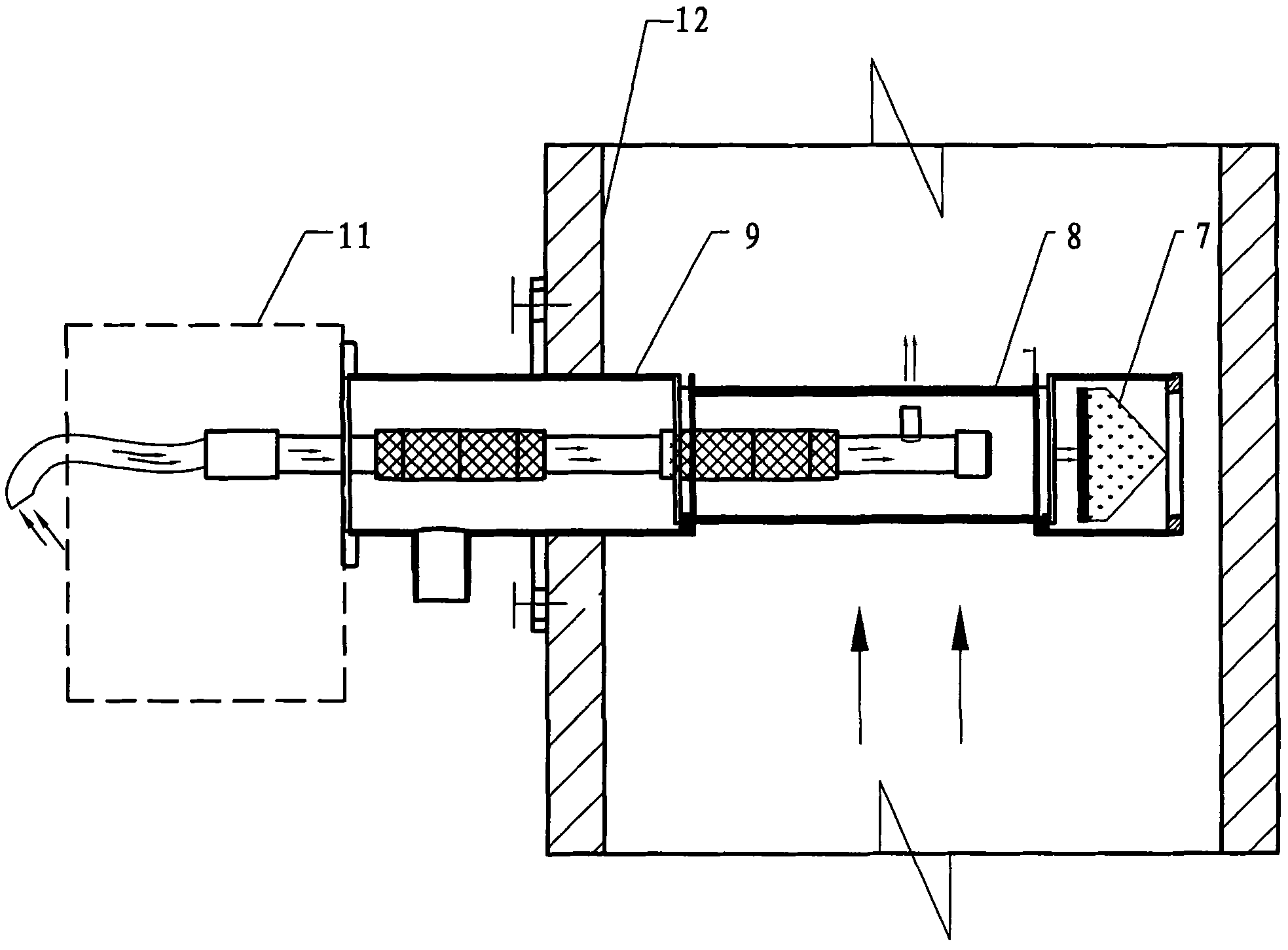 Cleaning device of plug-in smoke gas on-line monitor probe