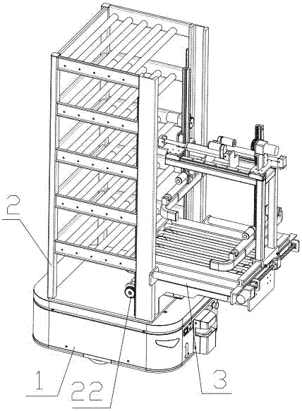 Automatic material taking machine for storage