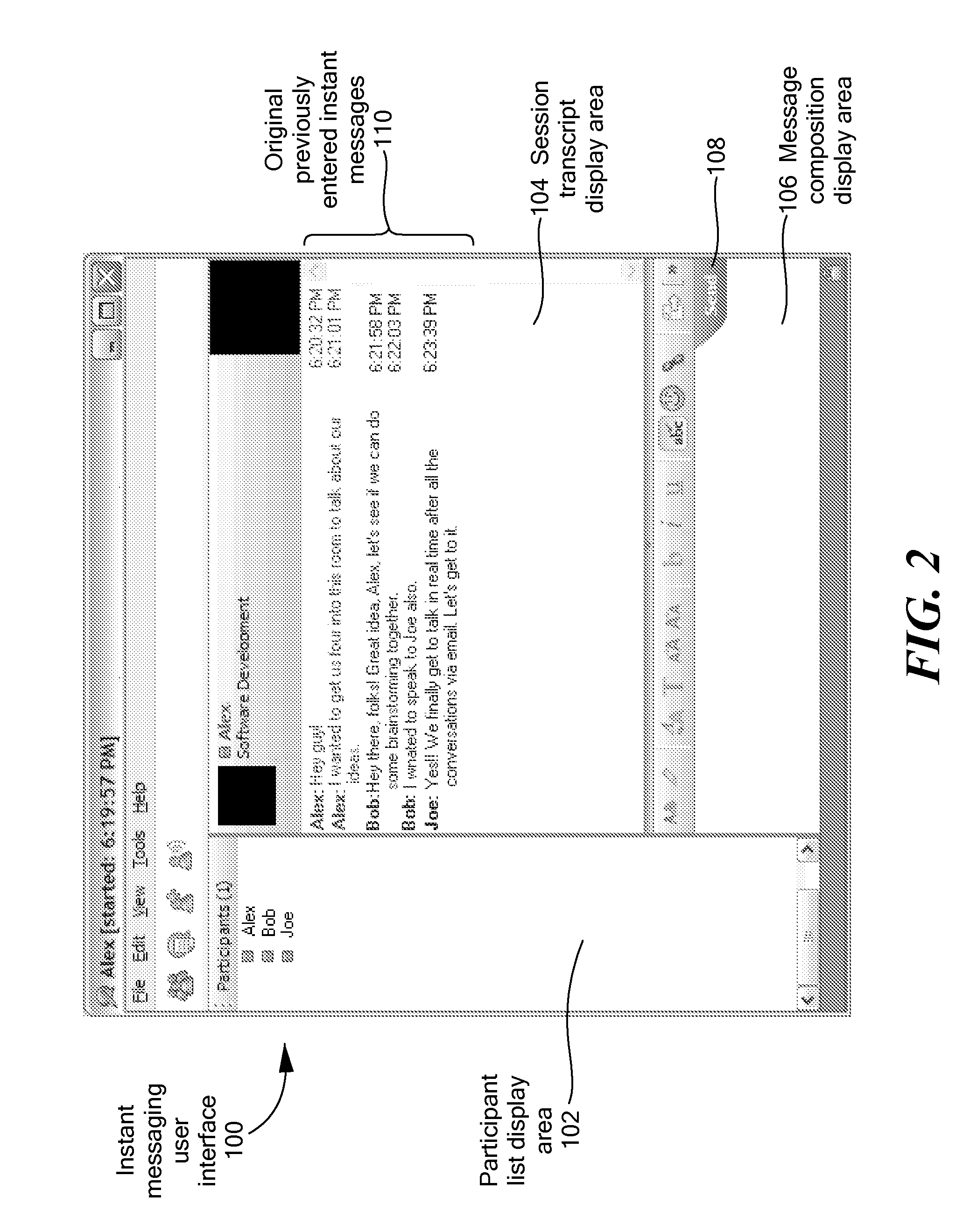 Method and system for providing collaborative moderation and correction of message history in an instant mesaging session