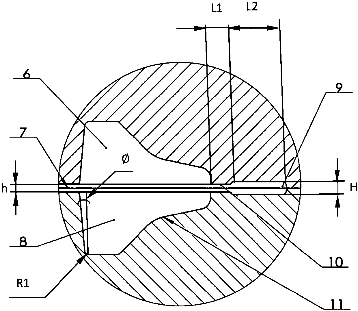 A kind of hob cutter ring forging mold and forging method for shield machine