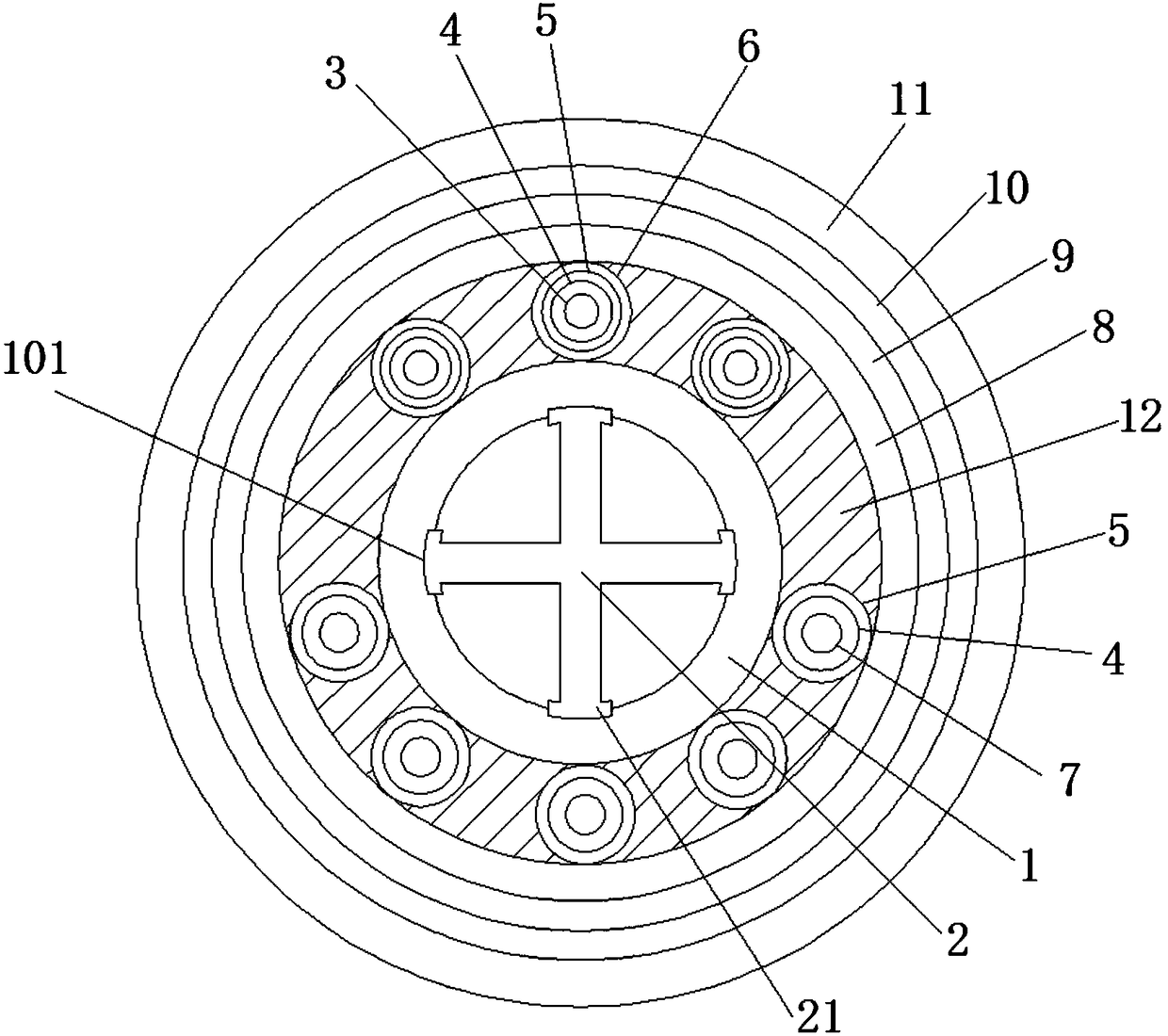 Reinforced inert gas protecting composite cable