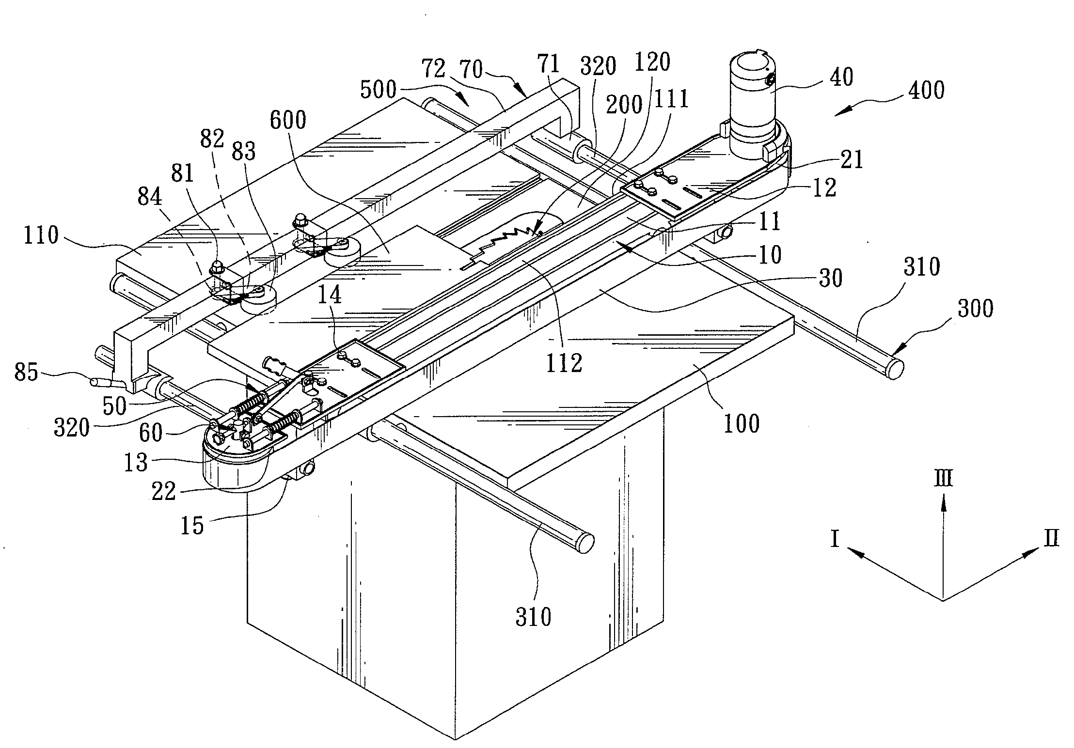 Feeding mechansim for a woodworking machine