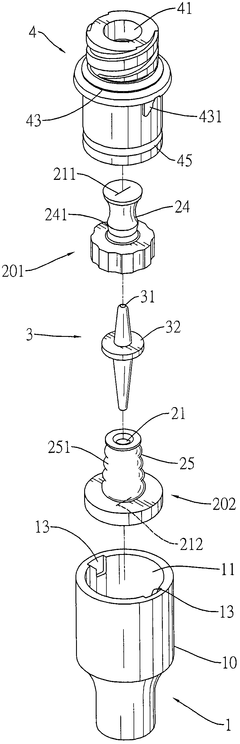 Needle-free injection connector without positive pressure and negative pressure