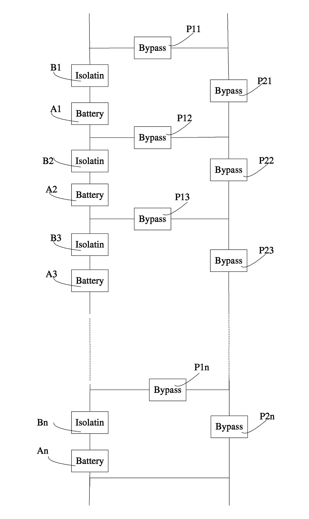 Battery management system and method for managing isolation and bypass of battery cells