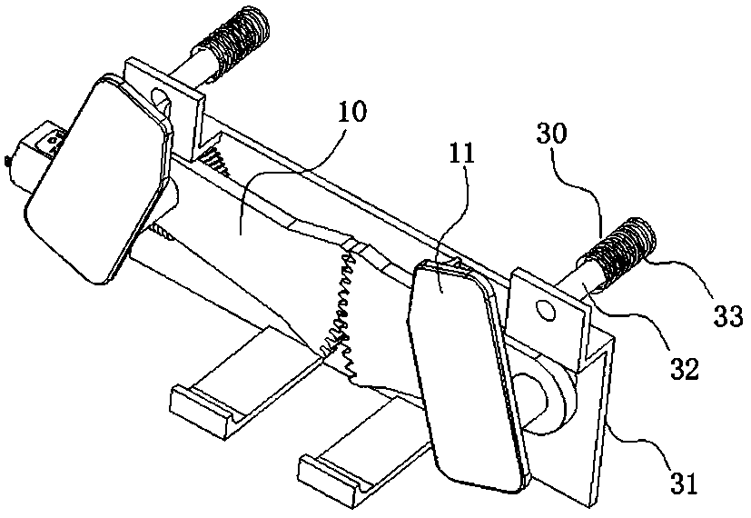 Mobile phone clamping device with pop-up rotary clamping function