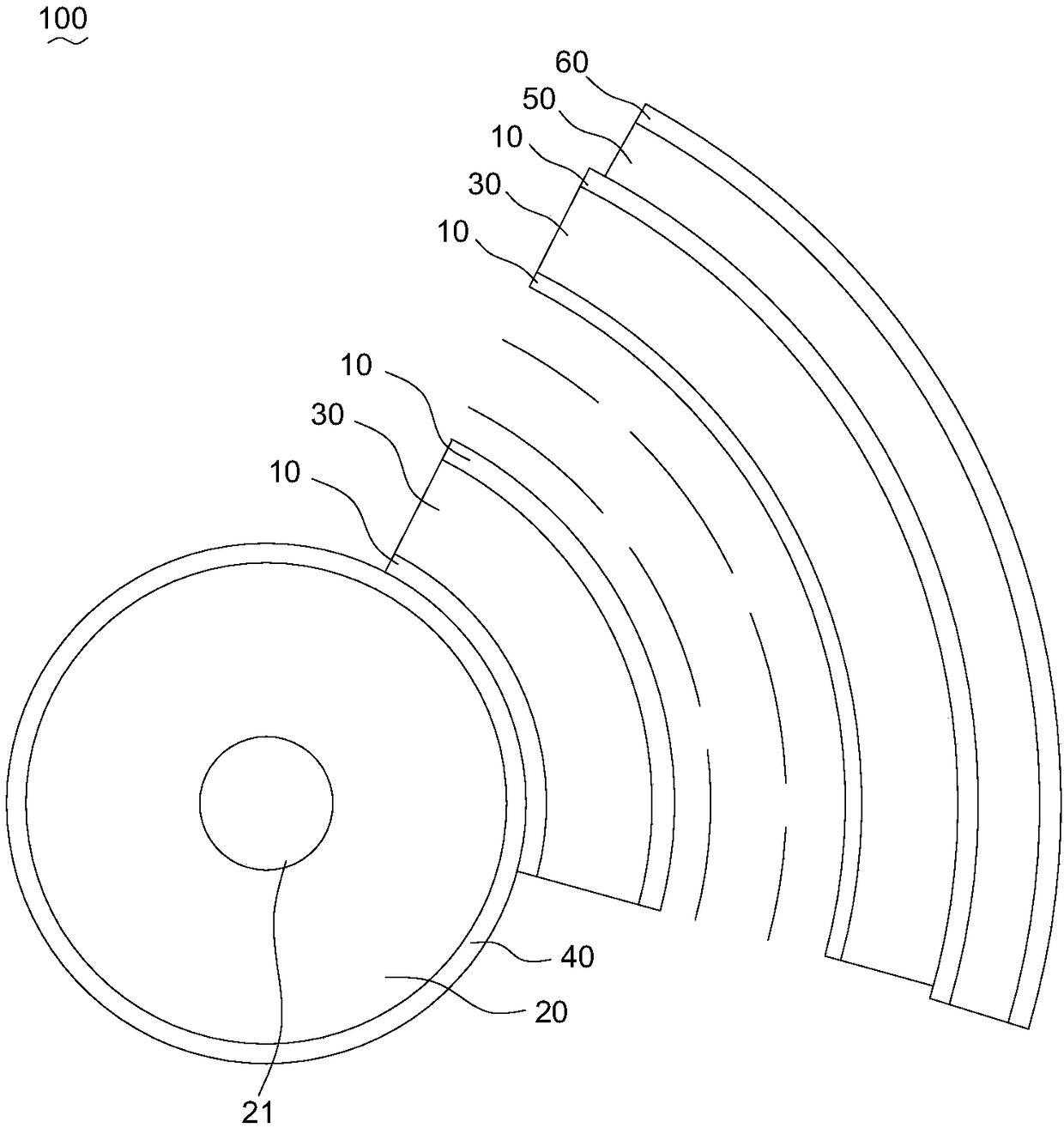 Electric aging test method and test device for cable insulation layer