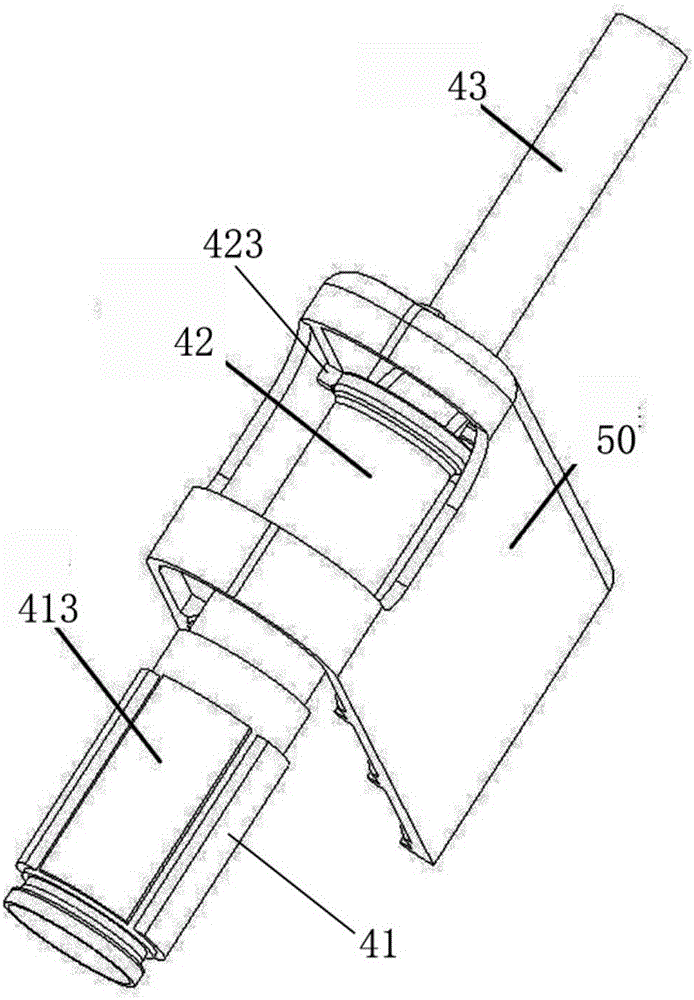 Reagent card box provided with pressing-type magnetic bead transfer mechanism