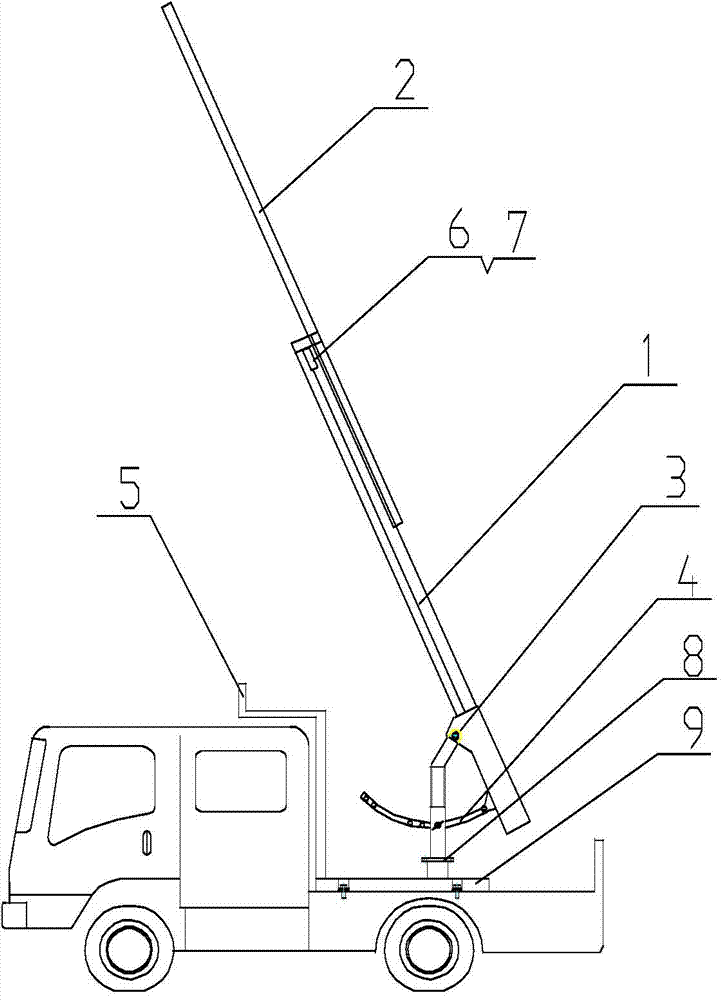 Vehicle-mounted insulation ladder device