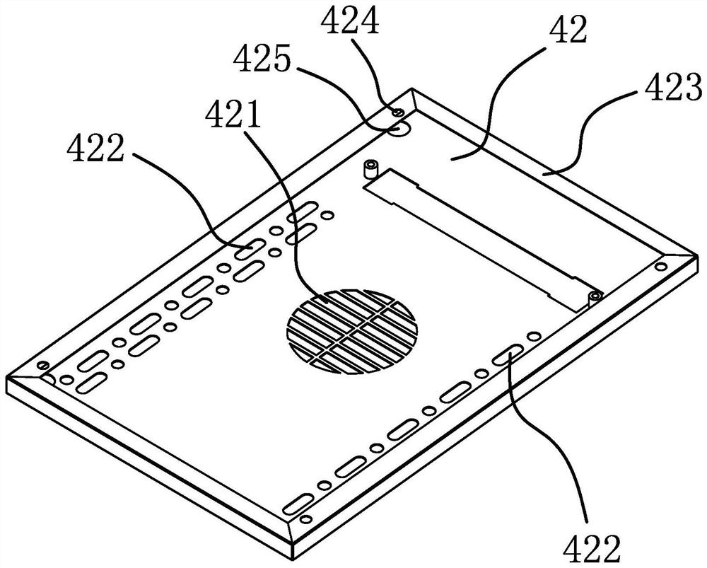 Heating structure of food taking cabinet