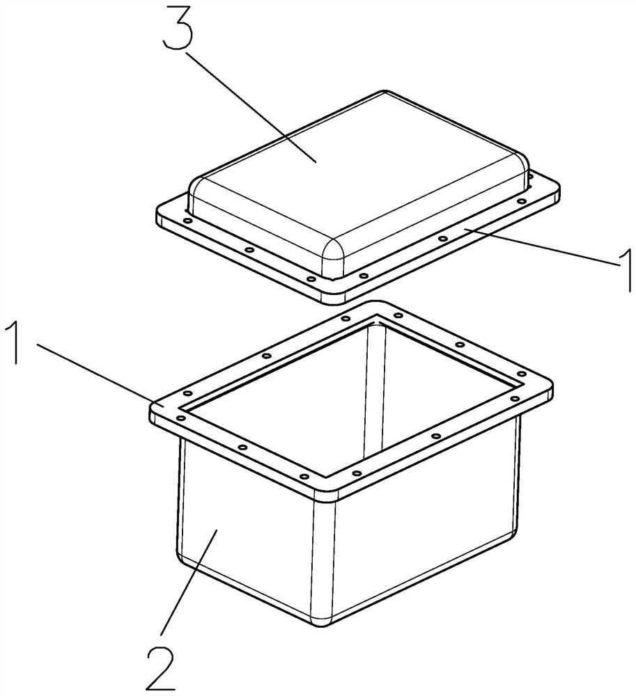 Flange structure of box body or cover body, explosion-proof box and manufacturing process