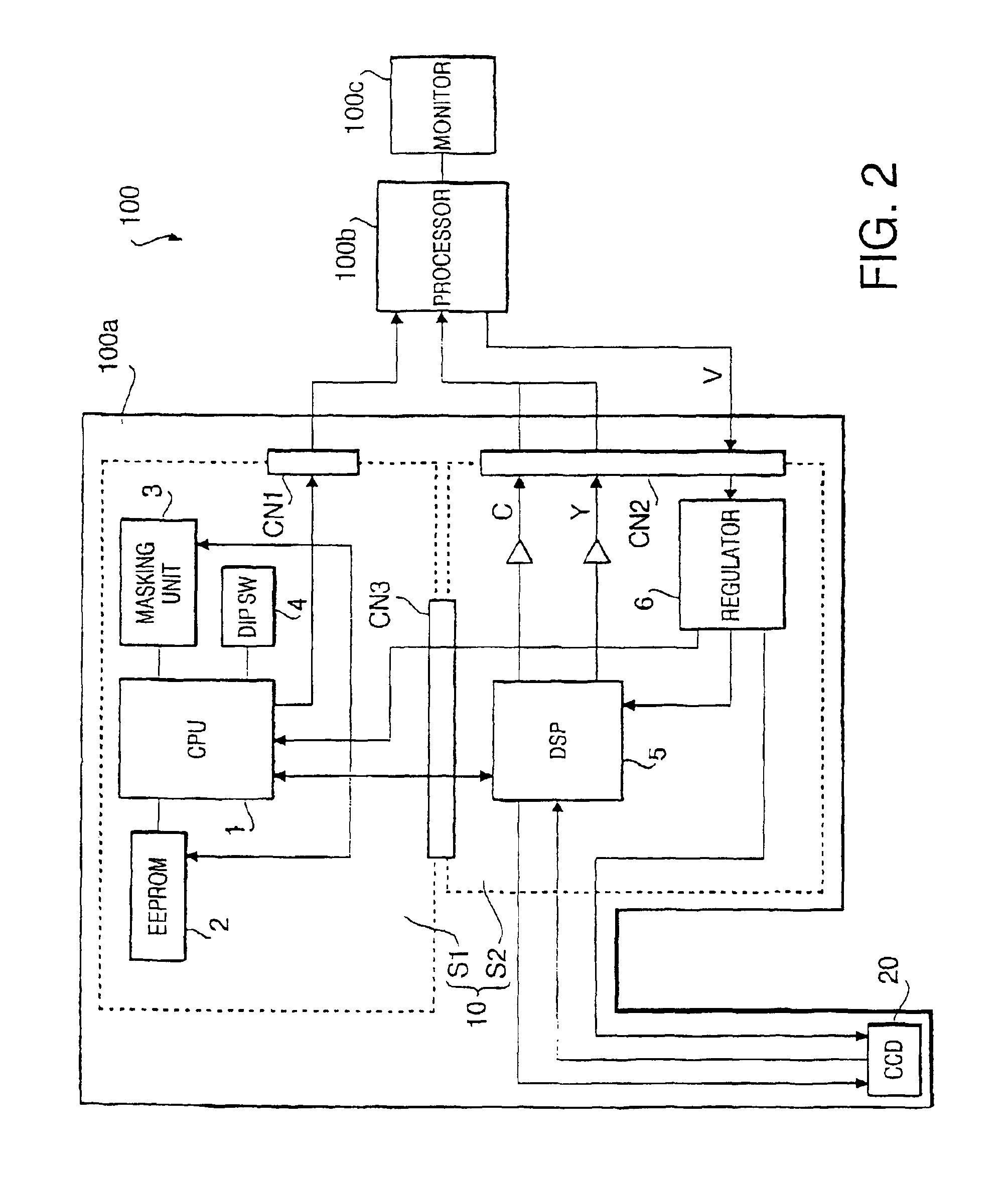 PCB structure for scope unit of electronic endoscope