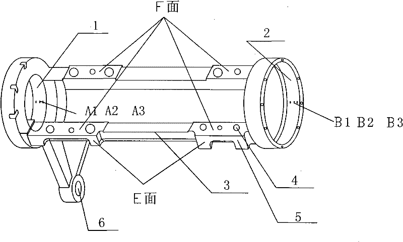 Method for measuring bearing hole concentricity of axle-hang box of locomotive