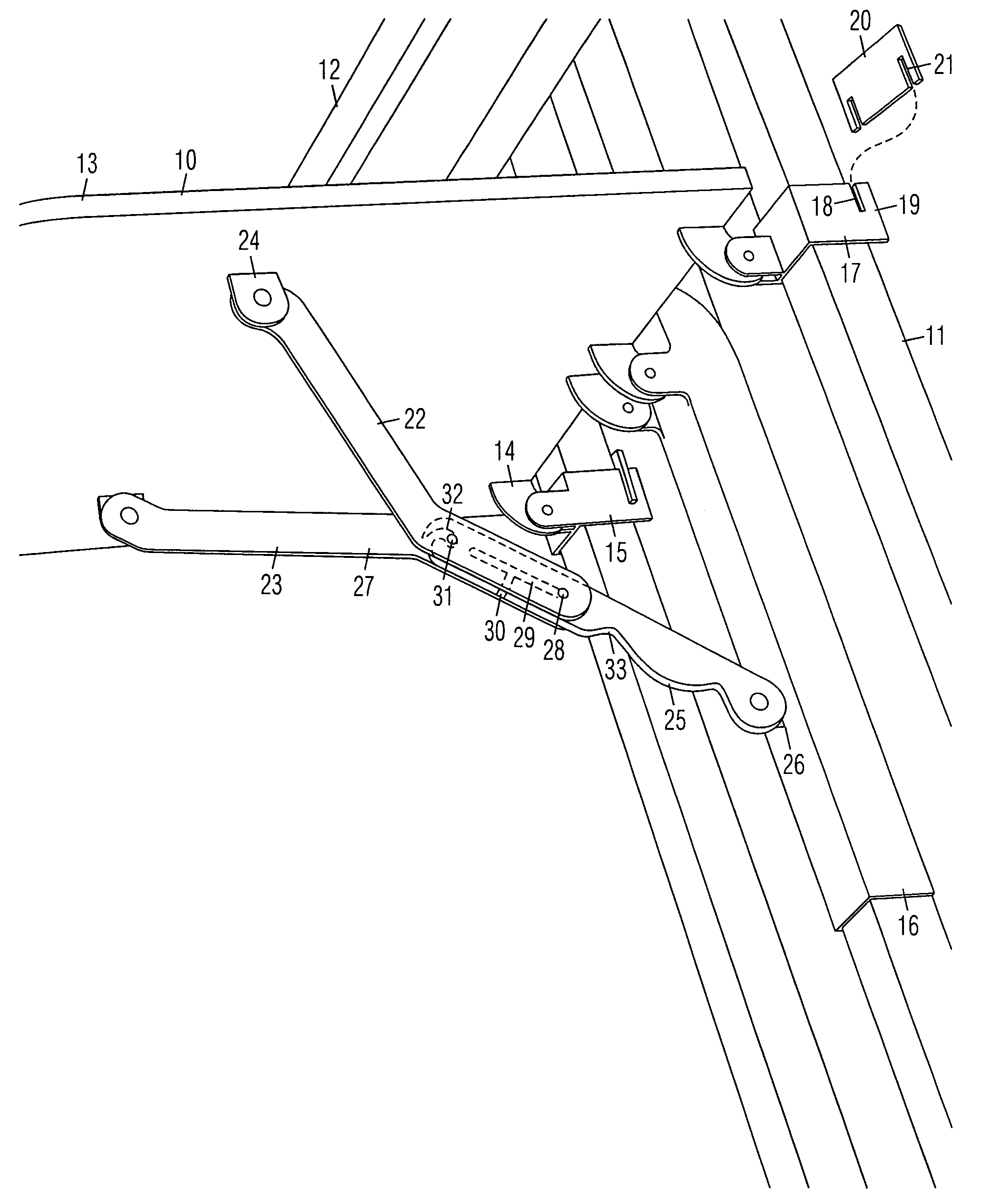 Folding table for mounting on handrail