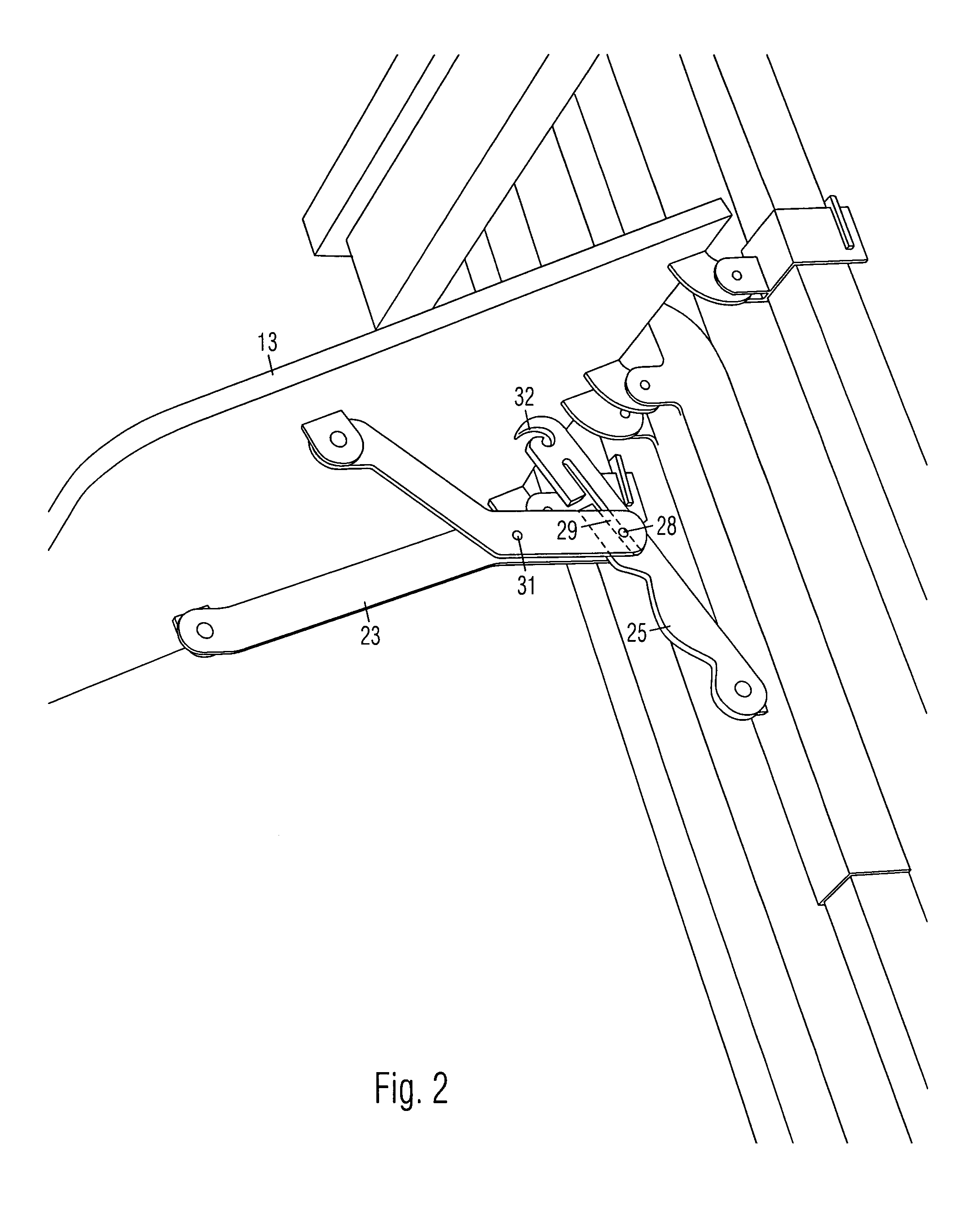 Folding table for mounting on handrail