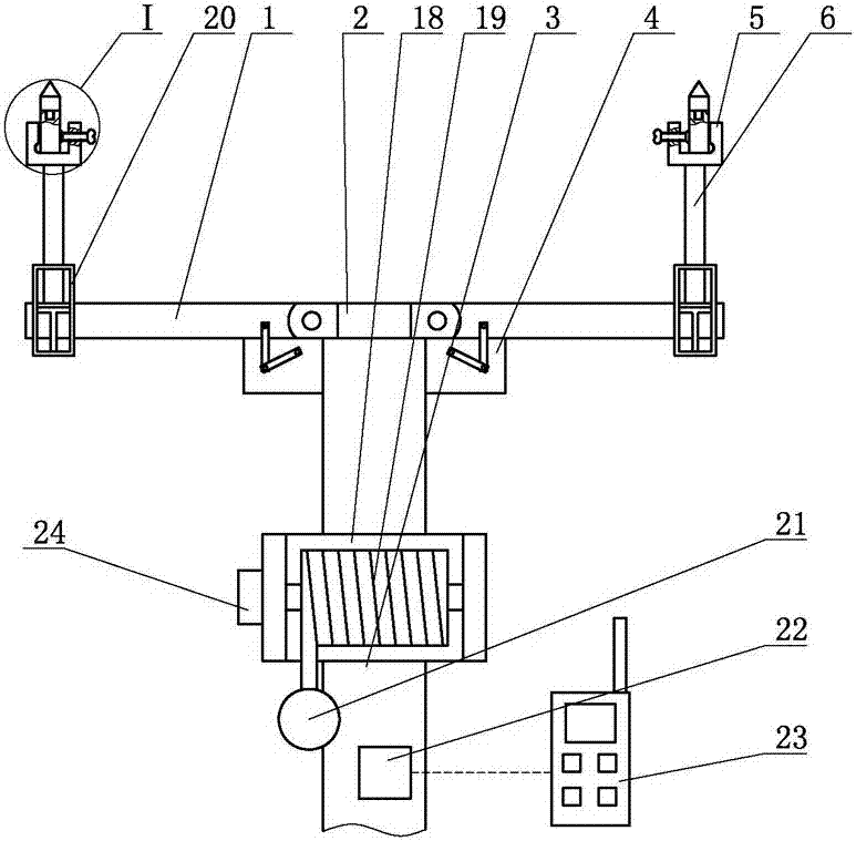 Charged removal of foreign objects Spike robot arm