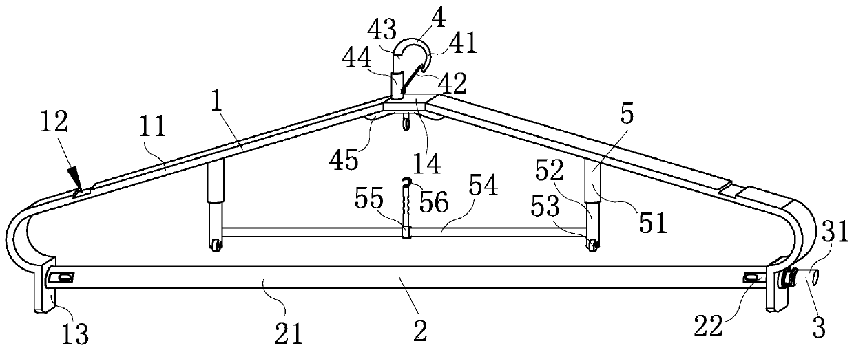 Clothes hanging device facilitating clothes hanging