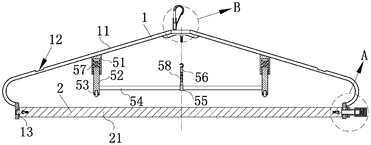 Clothes hanging device facilitating clothes hanging