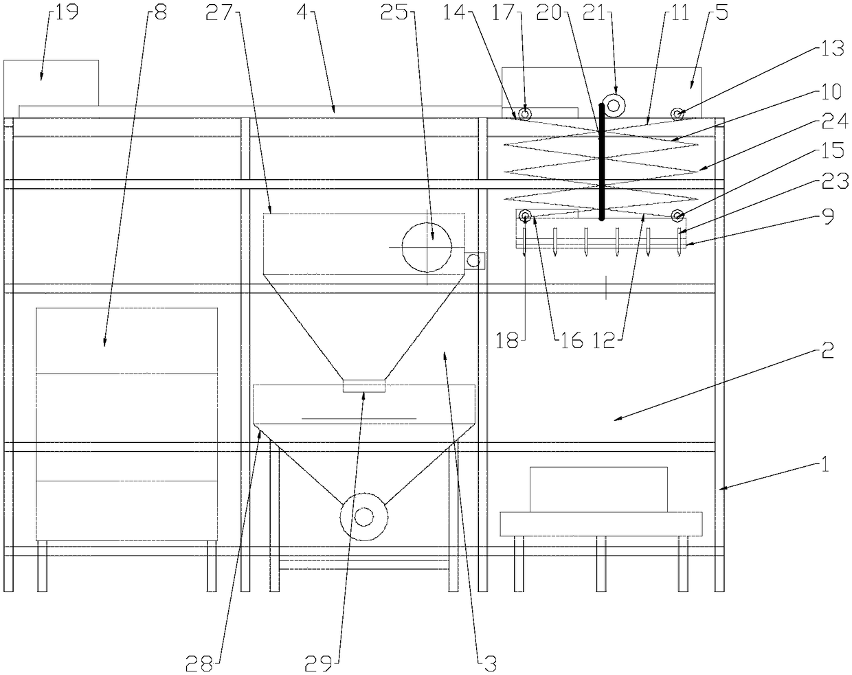 Automatic medicinal material unpacking device and method