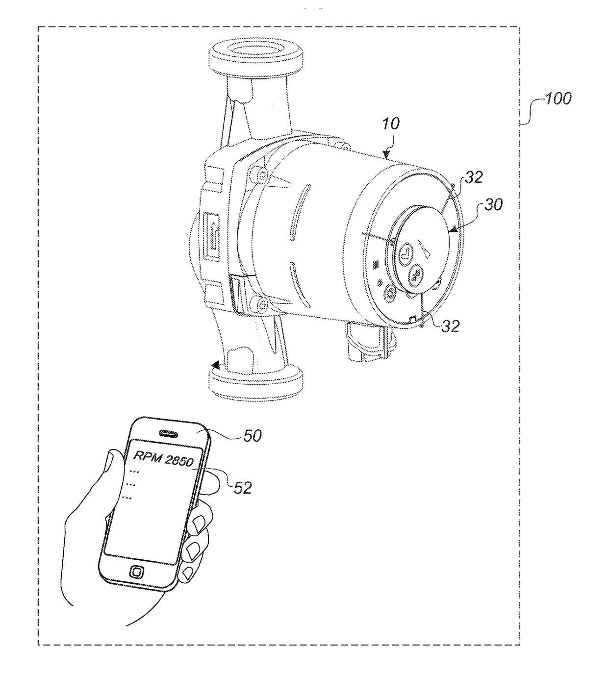 Electronic converter unit for retrofitting to an external part of a housing of a pump unit