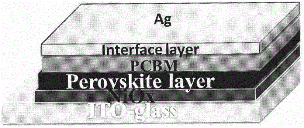 Application of naphthalene tetracarboxylic acid dianhydride derivative in inverted perovskite solar cell