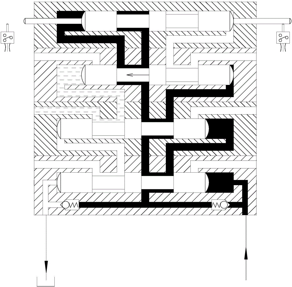 Two-line progressive distributor