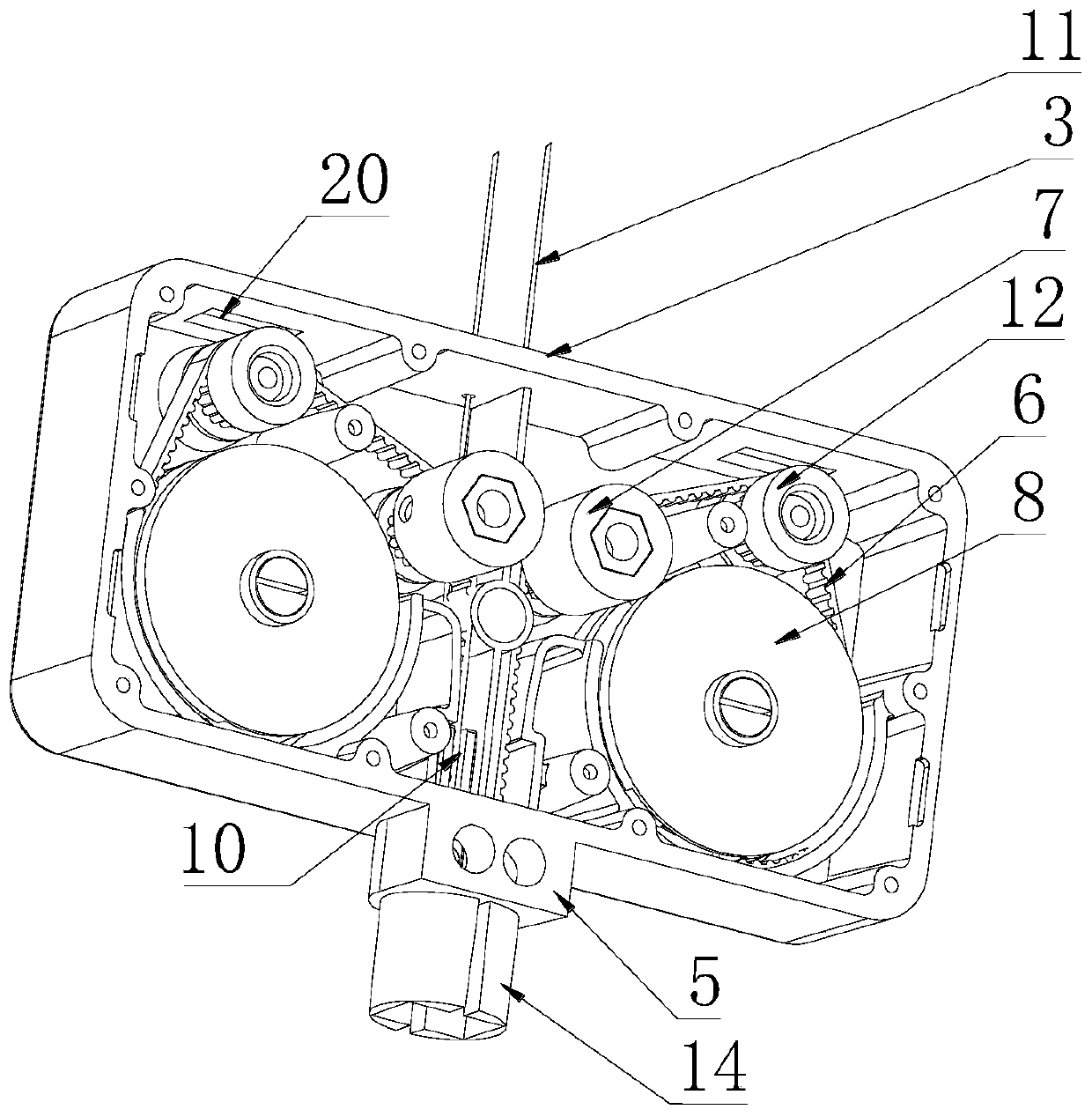 Stratum displacement monitoring method based on belt driving