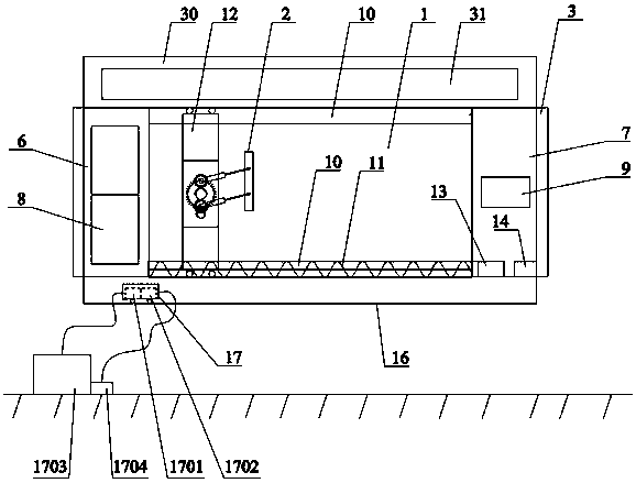 Electronic blackboard with blackboard surface subjected to reciprocating wiping