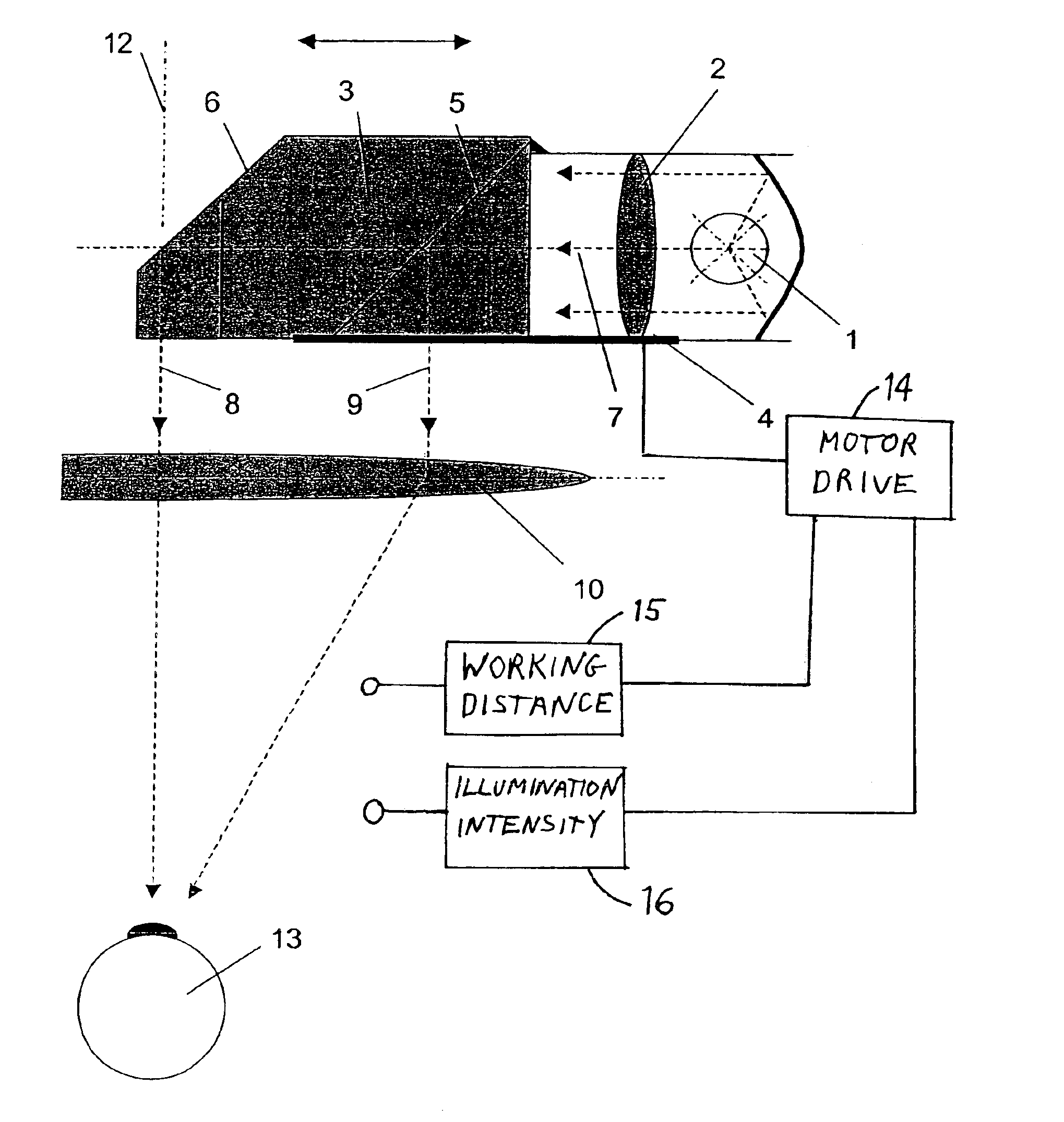 Prism construction for simultaneous zero-degree and oblique illumination of a stereoscopic surgical microscope