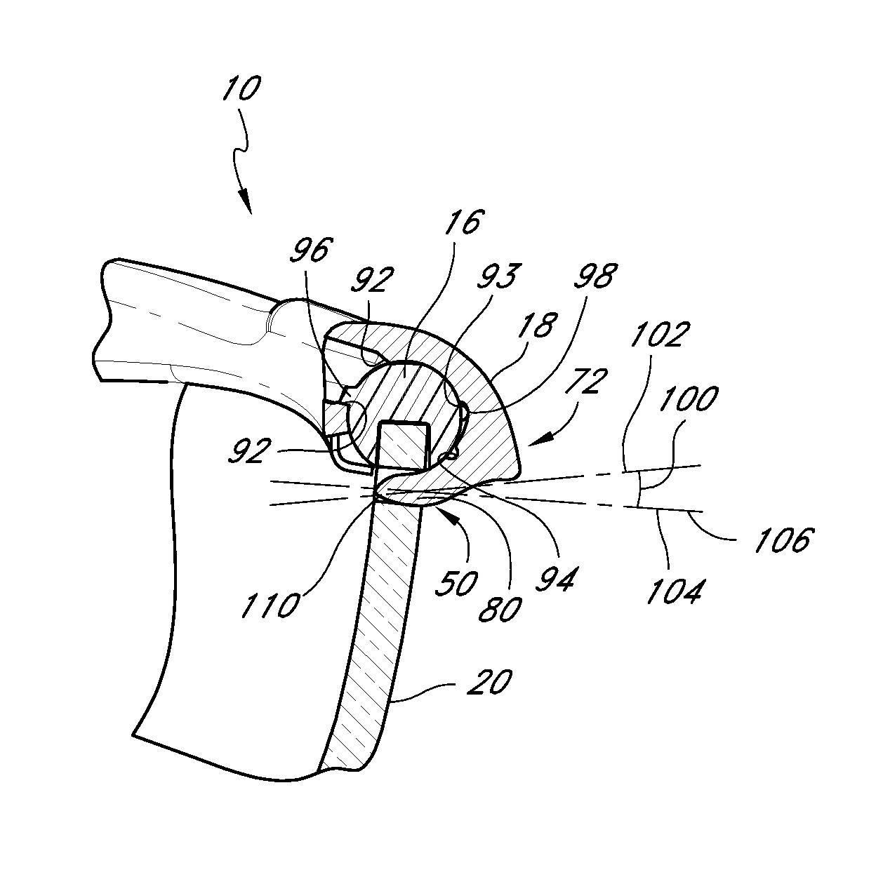 Eyeglass with enhanced ballistic resistance