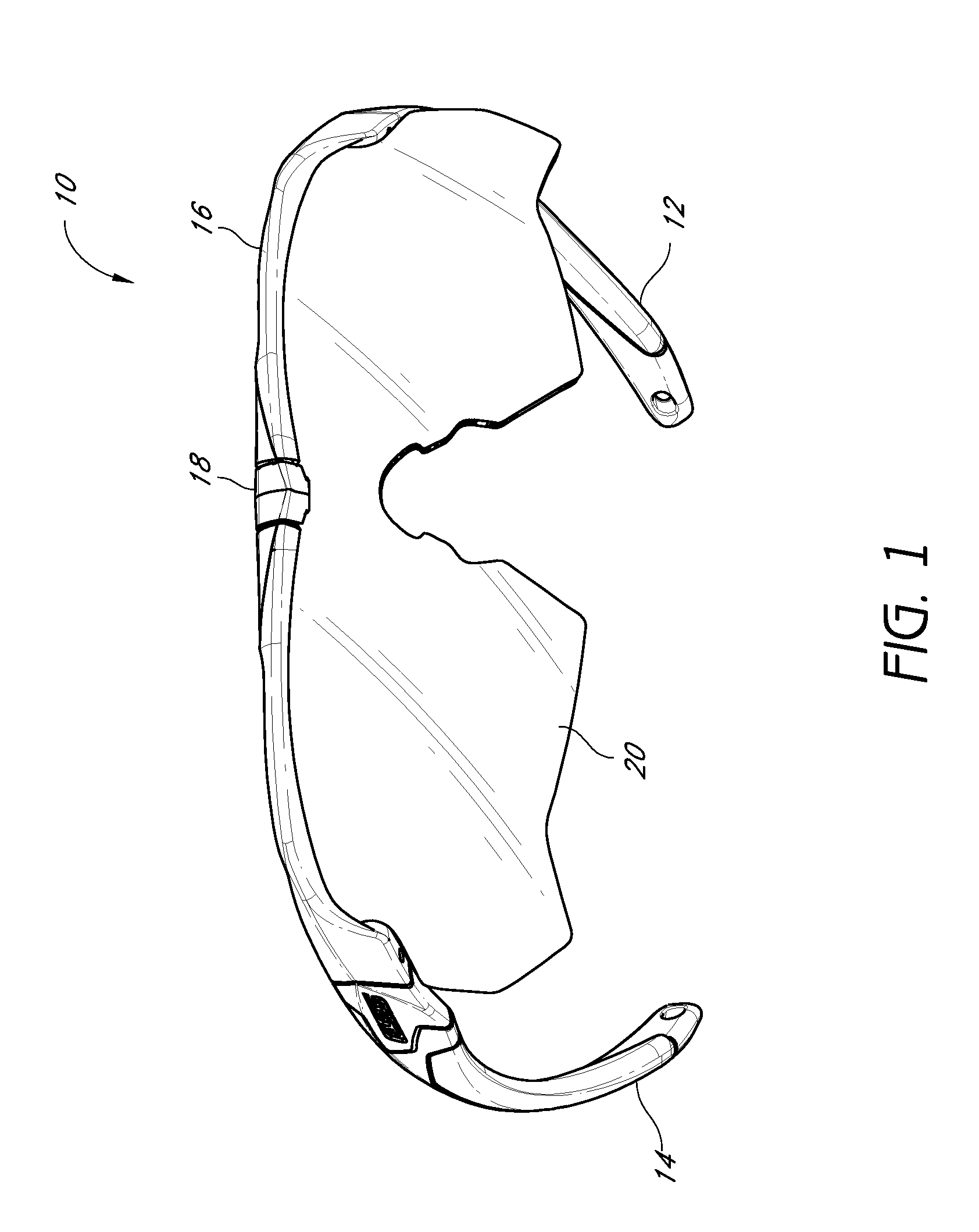 Eyeglass with enhanced ballistic resistance