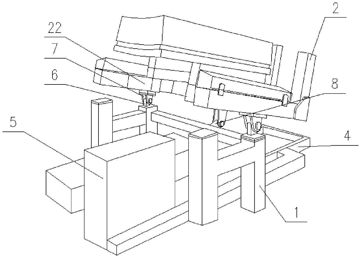 Segment capping module flipping device for subway tunnel