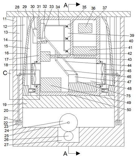 High-low voltage switch cabinet with automatic lifting and heat dissipation functions