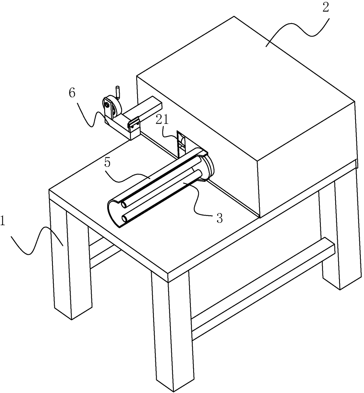 Automatic carpet roll discharger