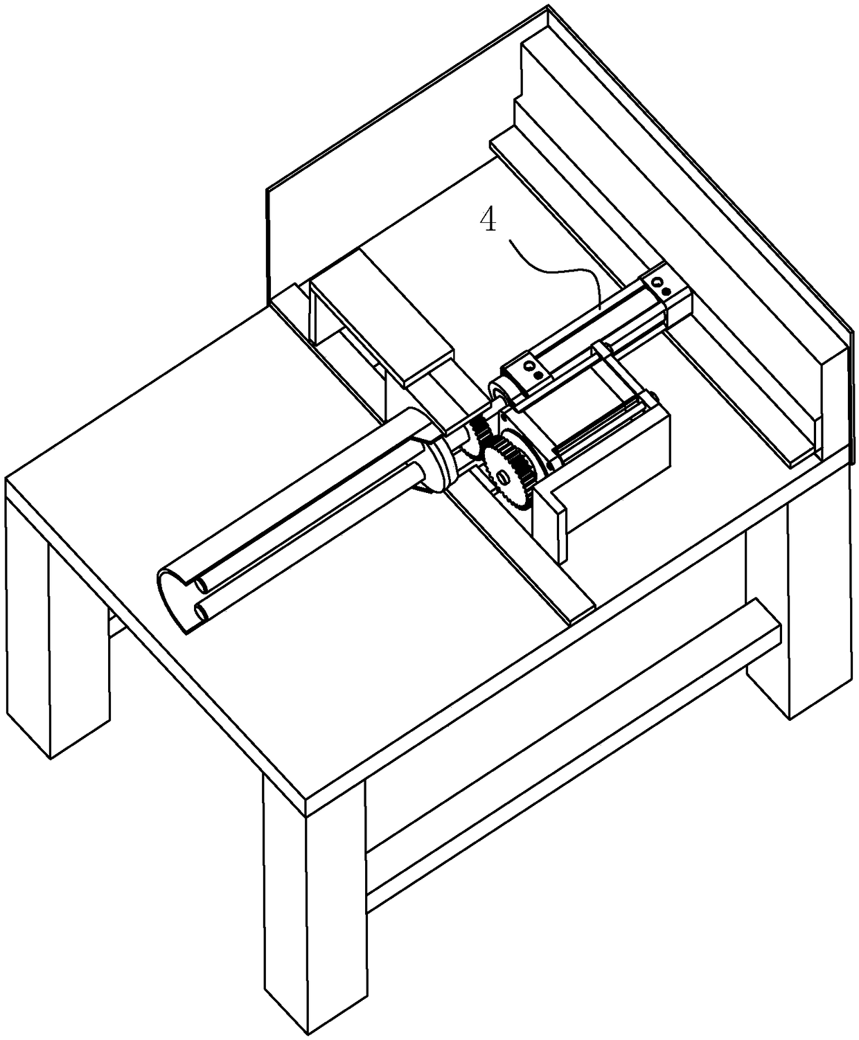 Automatic carpet roll discharger