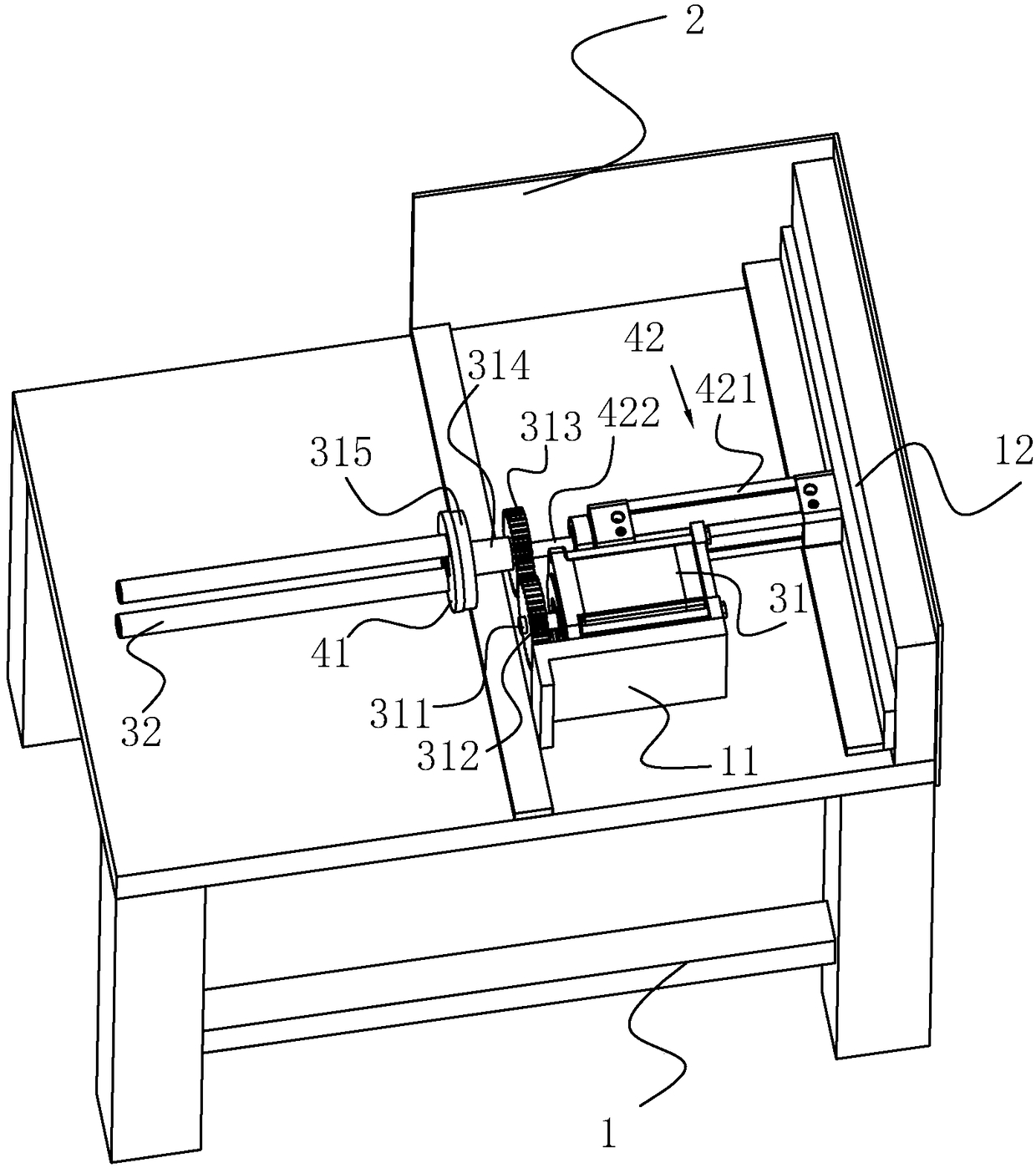 Automatic carpet roll discharger