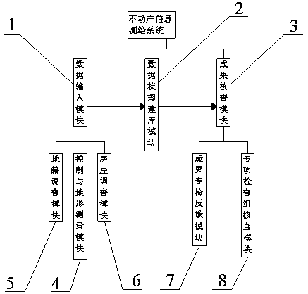 Real estate information surveying and mapping system and surveying and mapping method