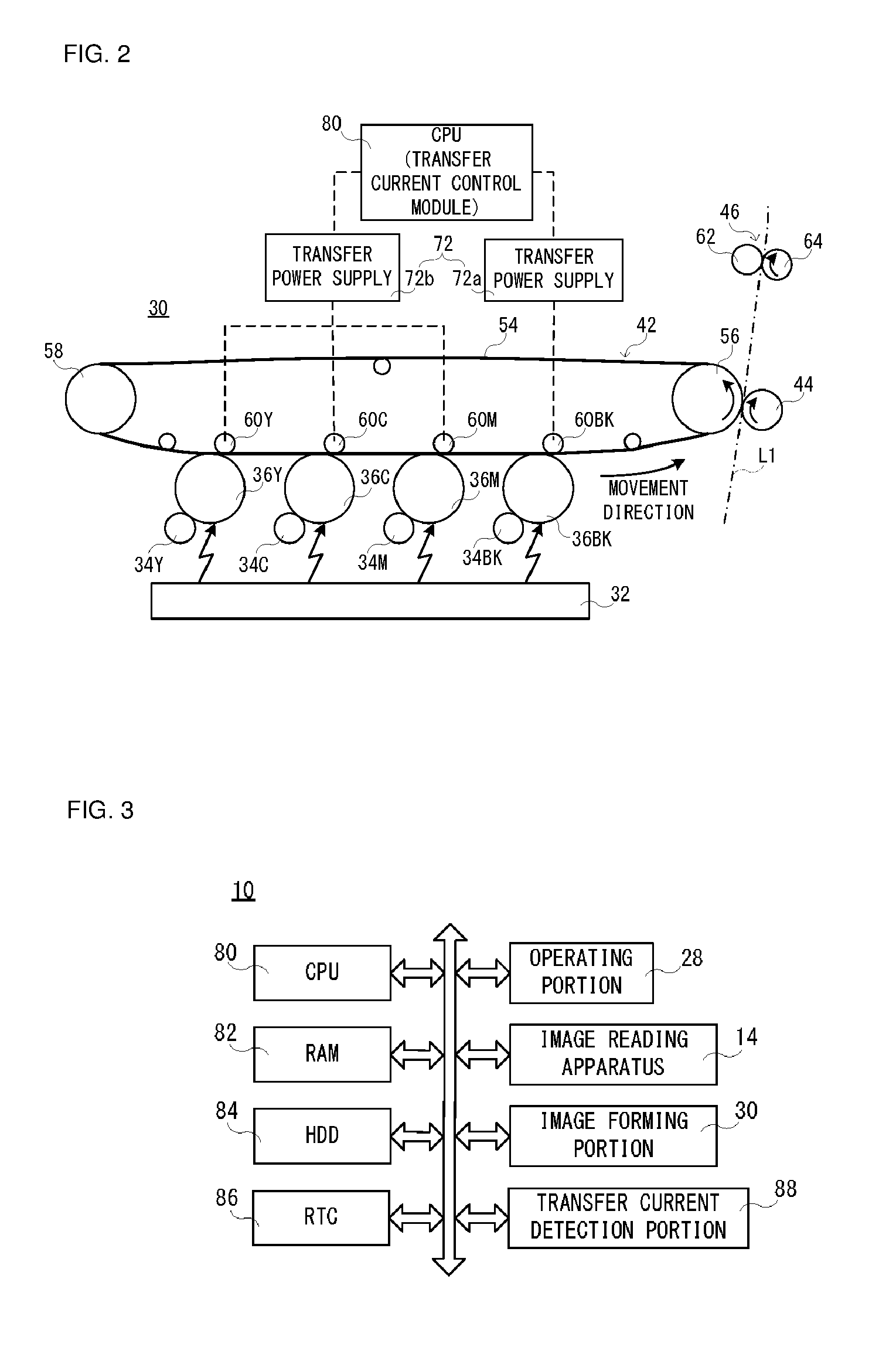 Image forming apparatus, transfer current control method and storage medium