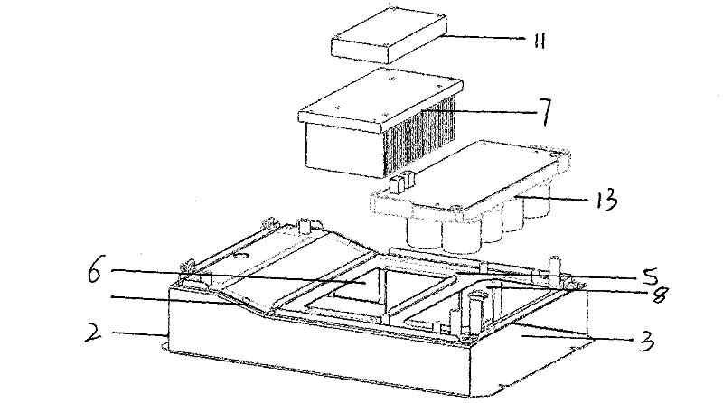 Heat-radiating structure of frequency converter