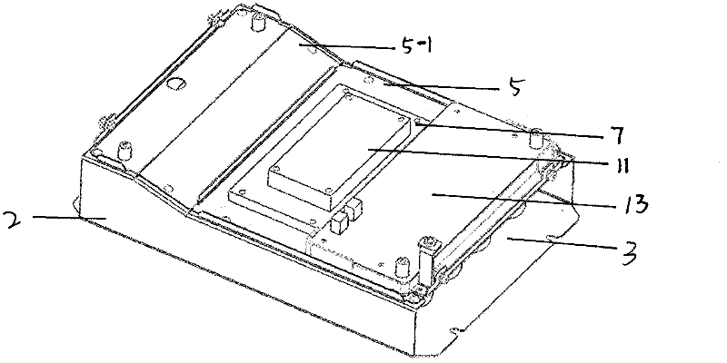 Heat-radiating structure of frequency converter