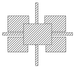 Electromagnetic band gap structure, electromagnetic band gap high-impedance substrate and planar travelling wave tube