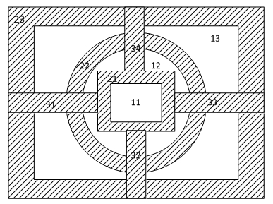 Electromagnetic band gap structure, electromagnetic band gap high-impedance substrate and planar travelling wave tube