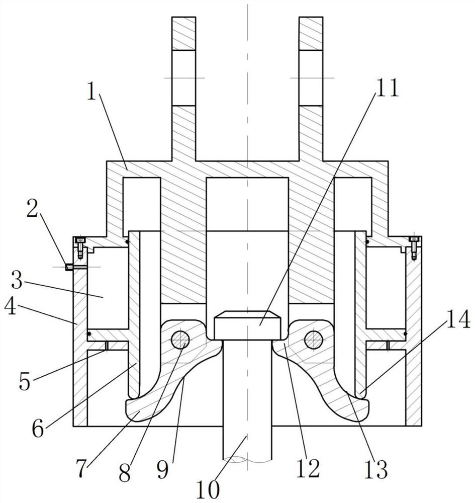 Hydraulic locking mechanism, opening and closing method and helicopter