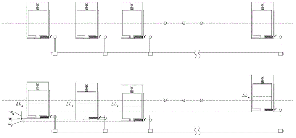 Deflection automatic measuring device and measuring method thereof