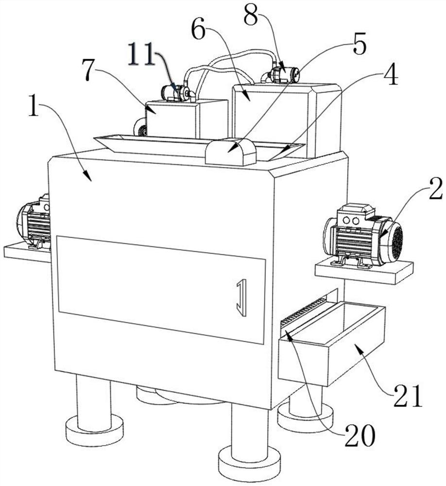 Dust-removal-based water conservancy project stone crushing device