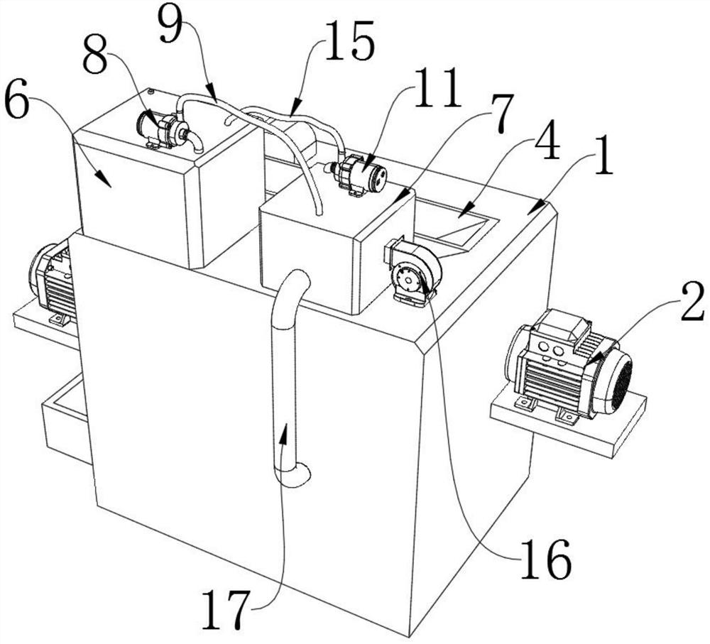 Dust-removal-based water conservancy project stone crushing device