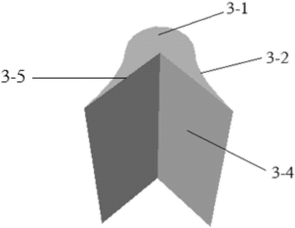 Novel FRP profile chamfering block and application thereof