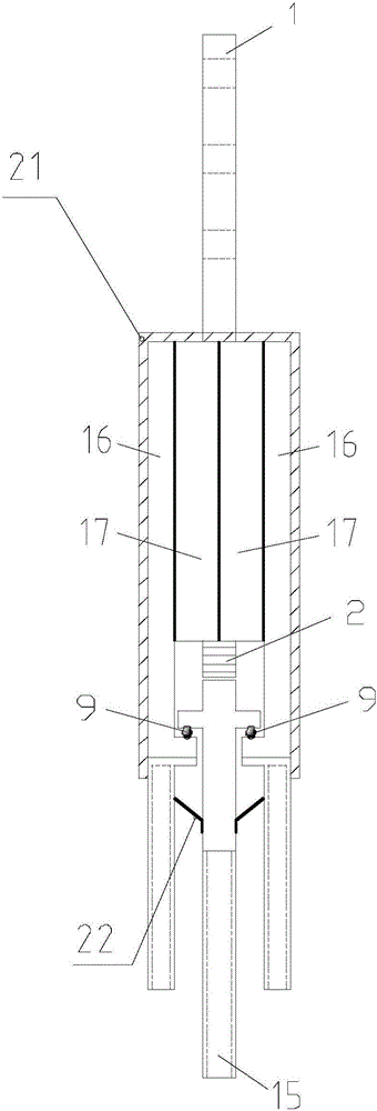 Strain increasing device and damper